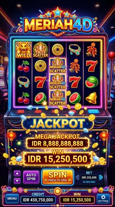 Tampilan utama aplikasi meriah4d yang user-friendly.